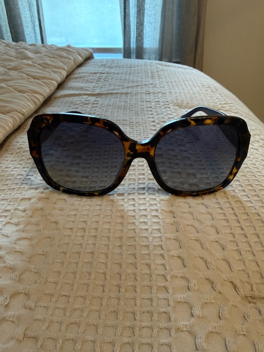 Tory Burch Tortoiseshell Oversized Women's Sunglasses - Brown/Blue